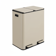 Poubelle en acier inoxydable – Double compartiment (2*30 L)
