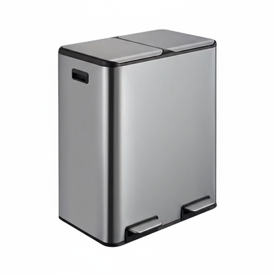 Poubelle en acier inoxydable – Double compartiment (2*30 L)